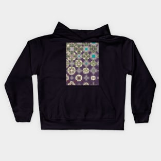 Intricate Purple, Green and Teal Transitional  Pattern - WelshDesignsTP003 Kids Hoodie